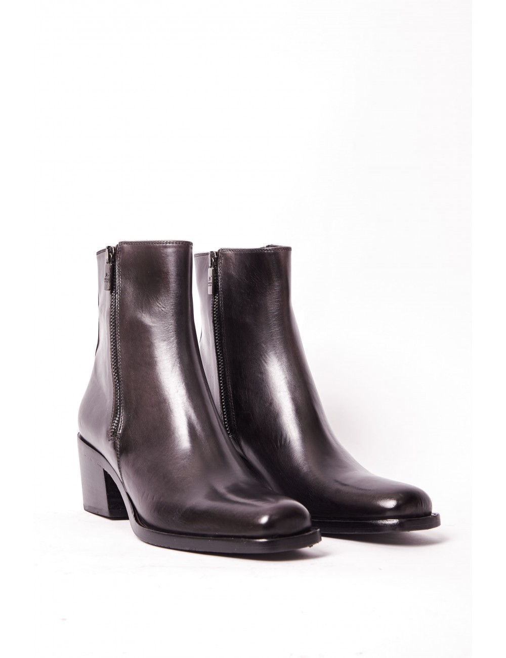 Black calf leather boot for...