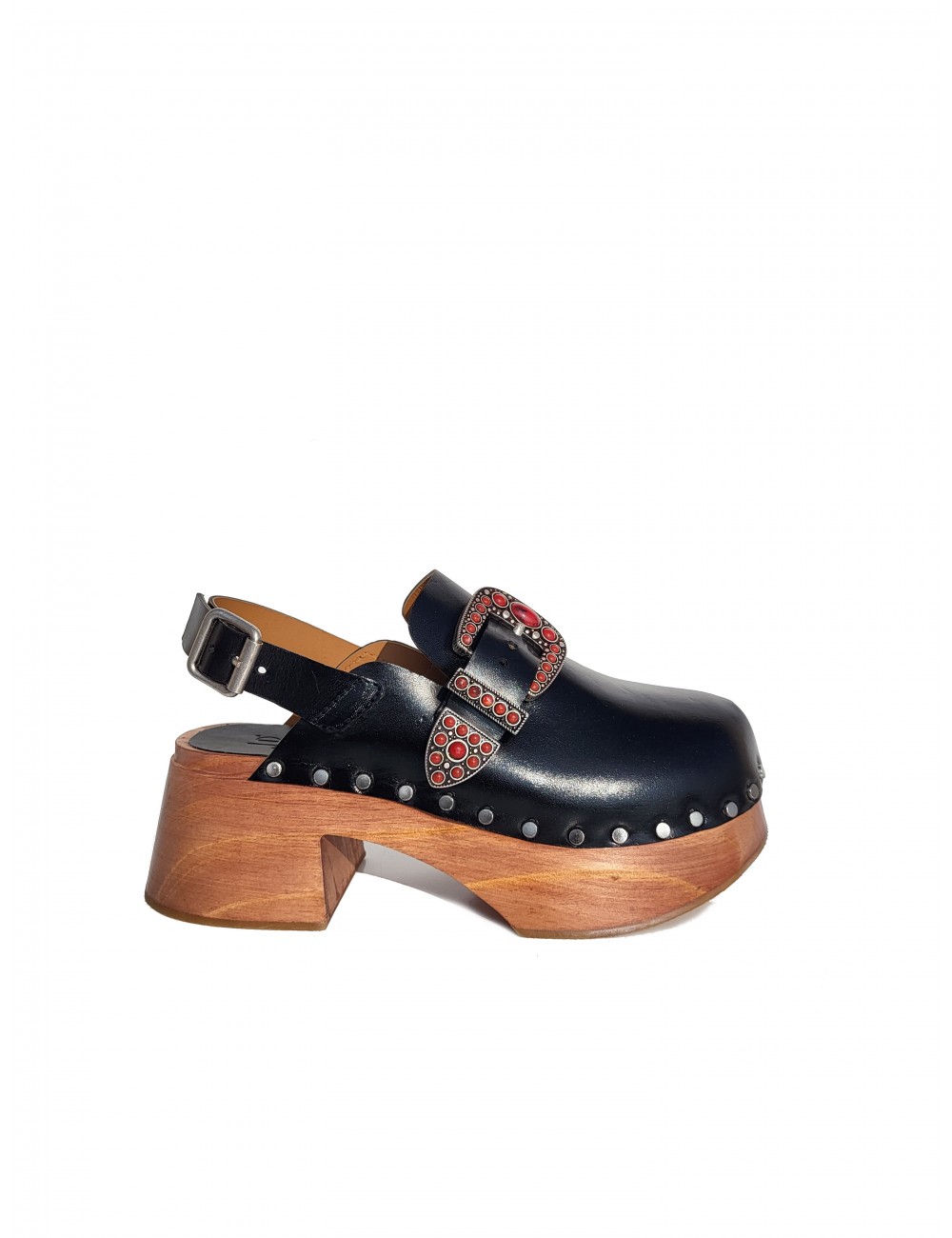 6cm wooden clogs for women...