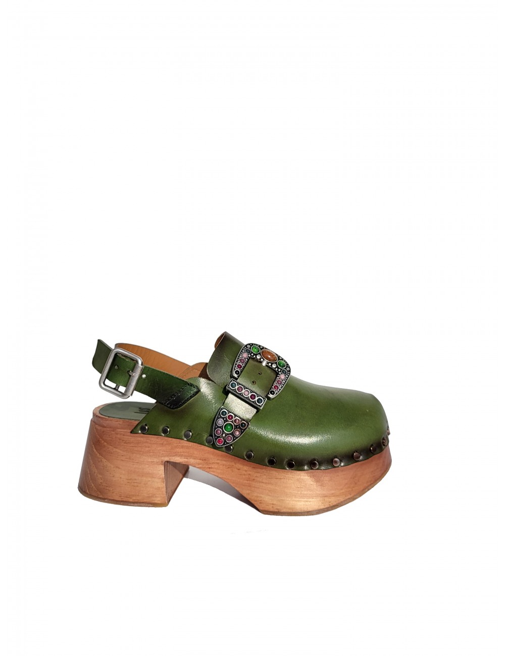 6cm wooden clogs for women...